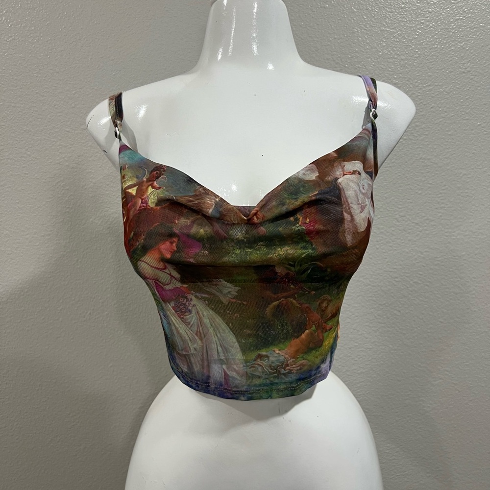 Artistic Print Women's Crop Top